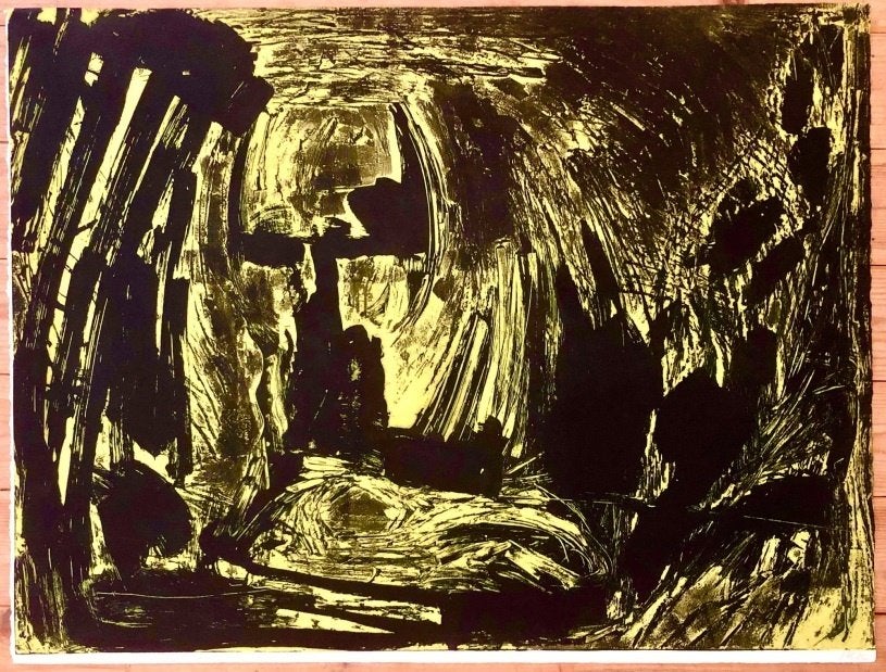Per Kirkeby - "Weinglas" gesigneerd/genummerd, Antiek en Kunst, Kunst | Etsen en Gravures, Ophalen of Verzenden, Ets, Genummerd