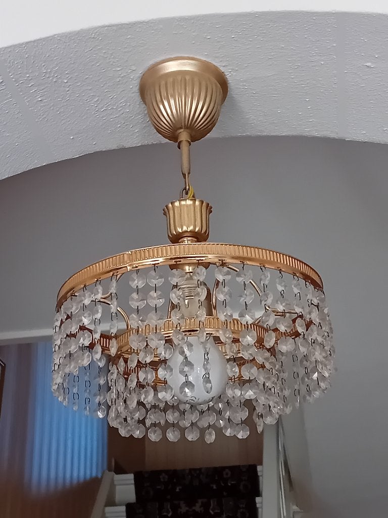 Kristallen luster, Ophalen, Gebruikt, Glas, Klassiek
