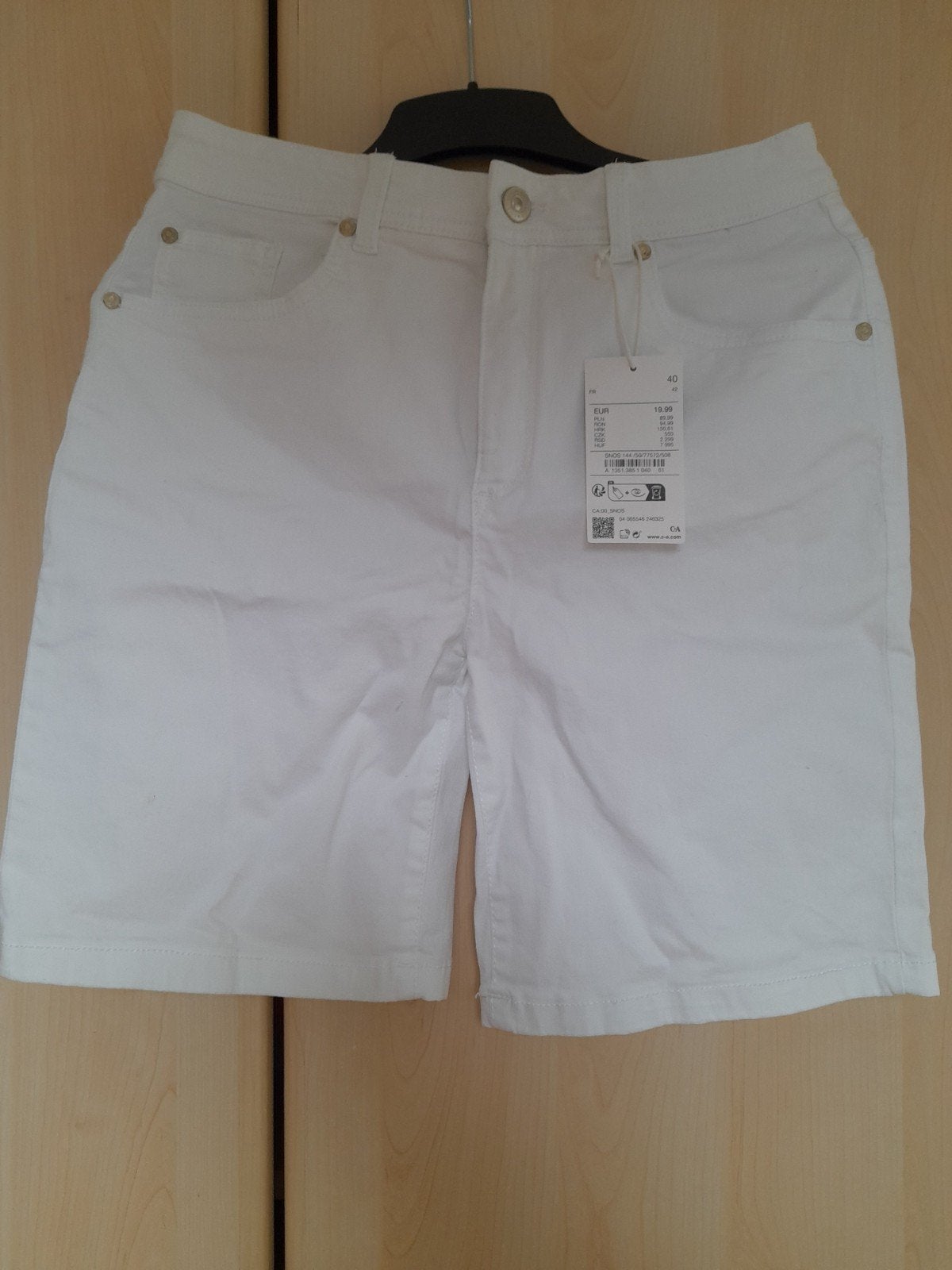 nieuwe witte jeansshort maat40, Ophalen