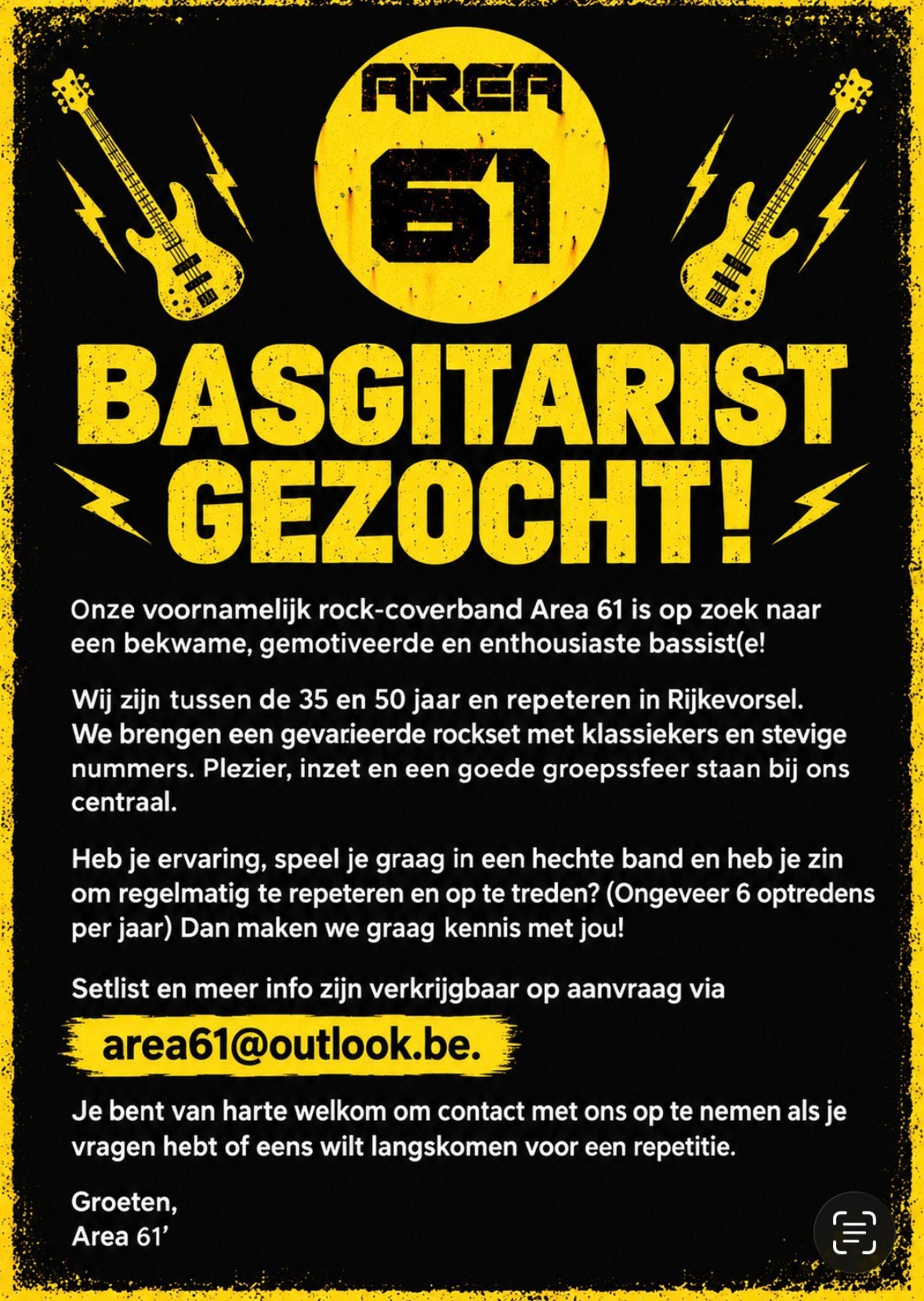 Bassist gezocht regio Rijkevorsel, Ophalen, Zo goed als nieuw