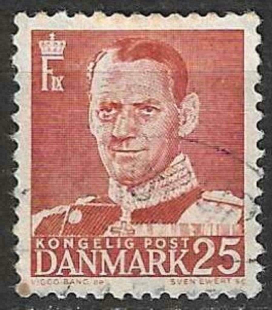 Danemark 1948/1953 - Yvert 319 - Frederik IX (ST), Envoi, Danemark, Affranchi