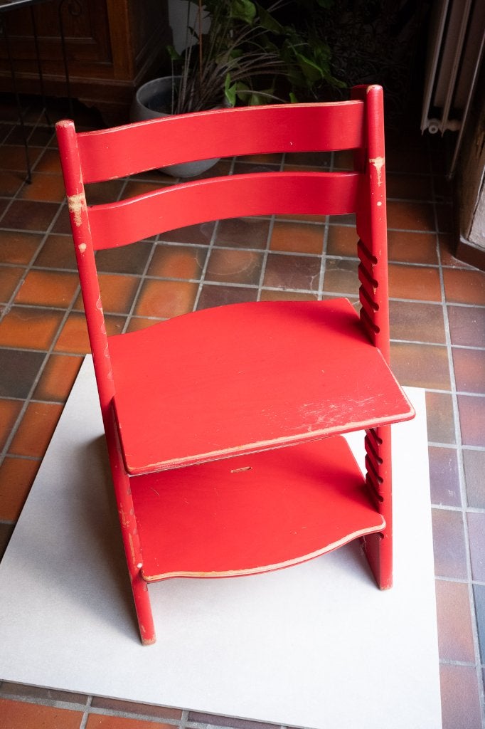 Chaise Stokke Tripp Trapp vintage, rouge, Ophalen, Gebruikt, Eén, Rood