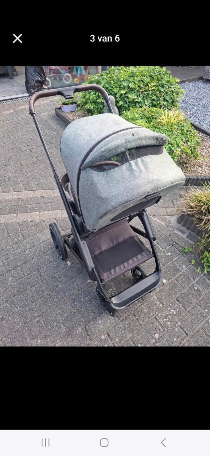 ​Complete Qute Combi-kinderwagen – Grijs Melange – Inclusief, Ophalen, Zonnekap