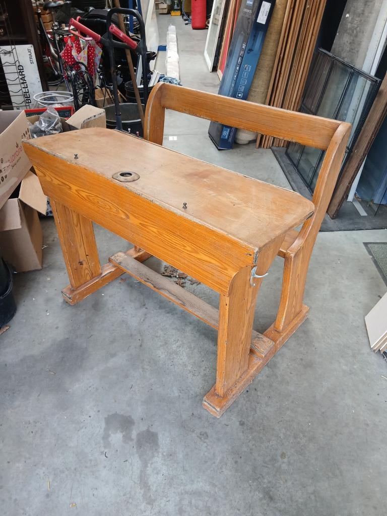 Oude schoolbank, Doe-het-zelf en Bouw, Ophalen, Gebruikt, Minder dan 130 cm