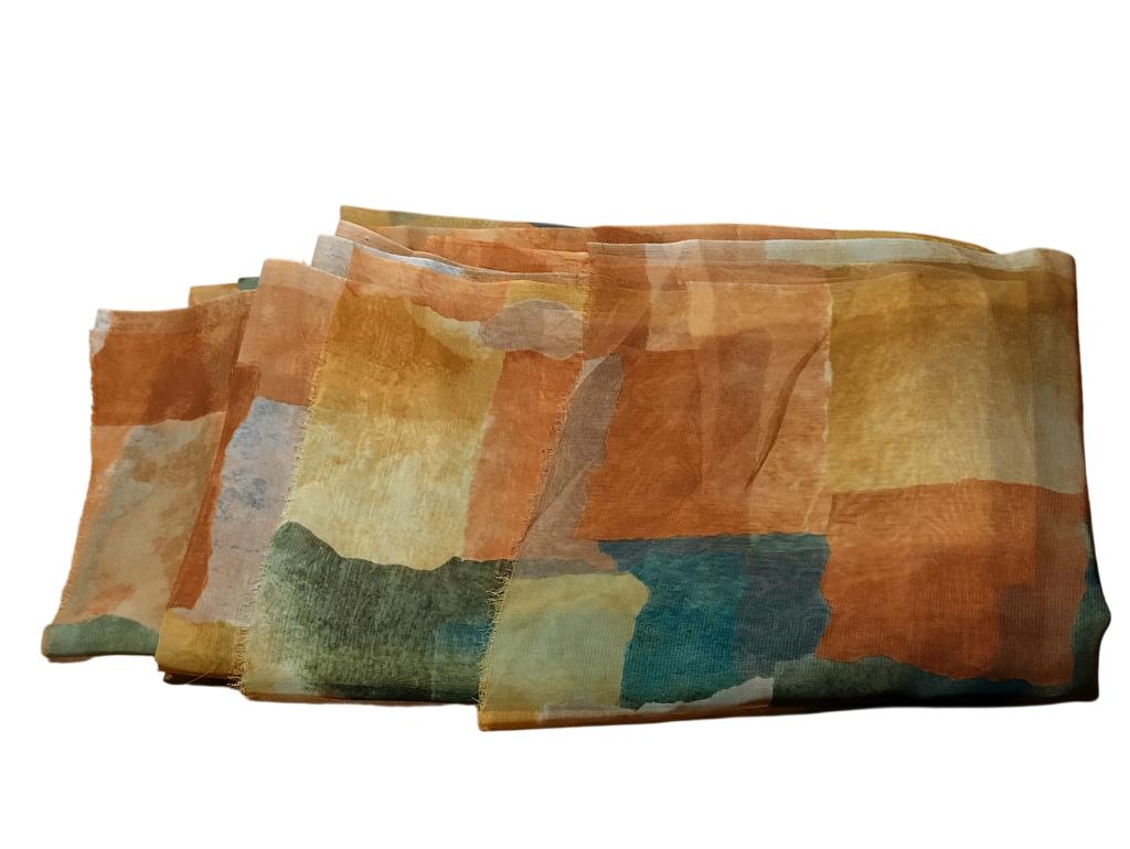 Voile multicolore brun/vert 2m28 x 1m49, Neuf, 200 cm ou plus, Autres couleurs, Enlèvement