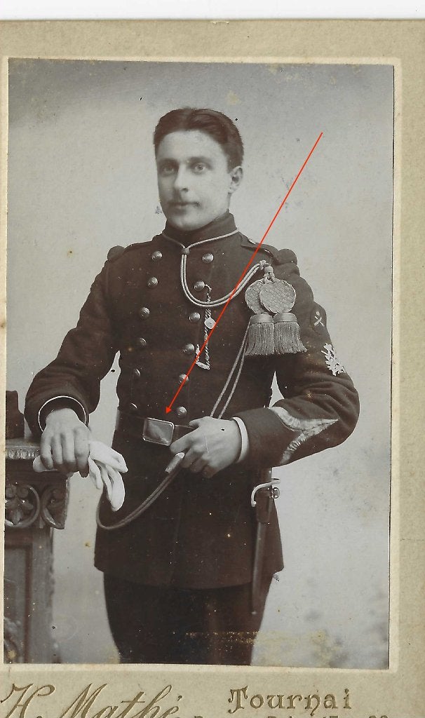 Militaire belge - photo sur carton 7/11 Mathé (Tournai), Enlèvement ou Envoi