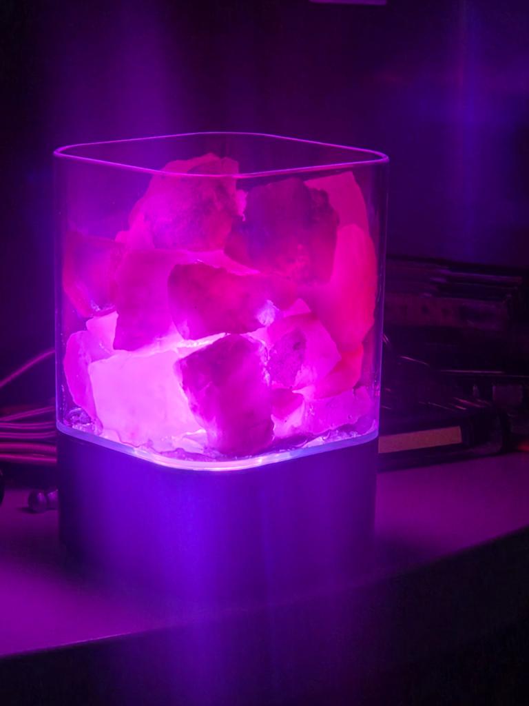 Lampe de table avec pierres de sel. Très atmosphérique, Electroménager, Enlèvement
