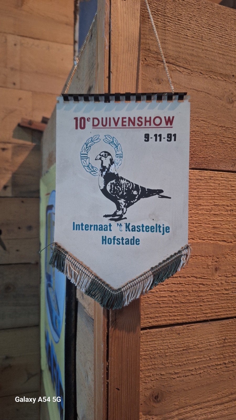 wimpel duivenshow 1991, Verzamelen, Merken en Reclamevoorwerpen, Ophalen of Verzenden