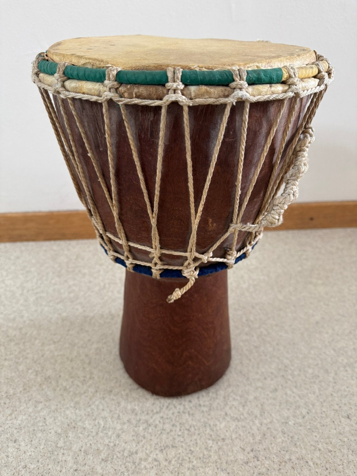 Grand Djembé Africain Artisanal, Enlèvement, Utilisé, Tambour