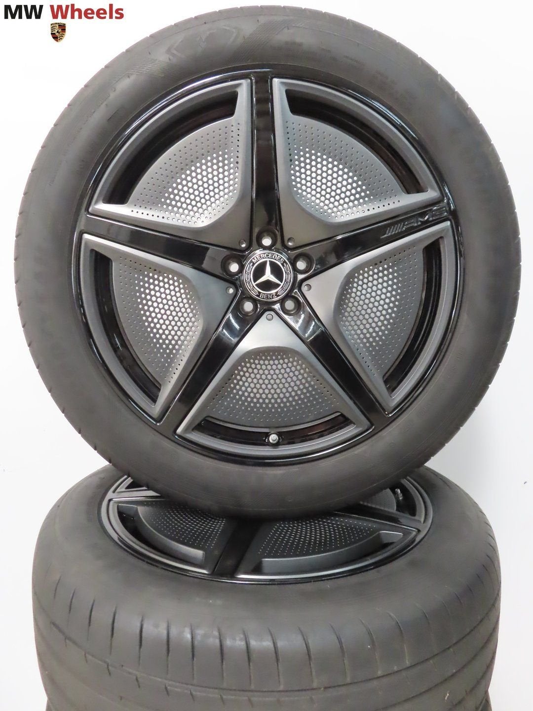 Mercedes EQS SUV X296 AMG 21 inch velgen met zomerbanden, Pneus et Jantes, -, 21 pouces, Utilisé
