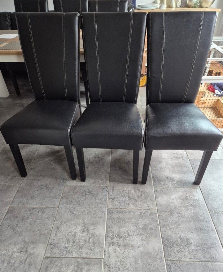 chaises, Maison & Meubles, Synthétique, Enlèvement, Noir, Cinq, Six Chaises ou plus