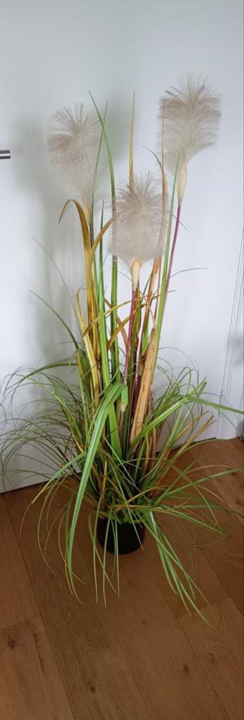 Plante artificielle herbe de pampa blanche (125 cm) - NEUVE, Enlèvement