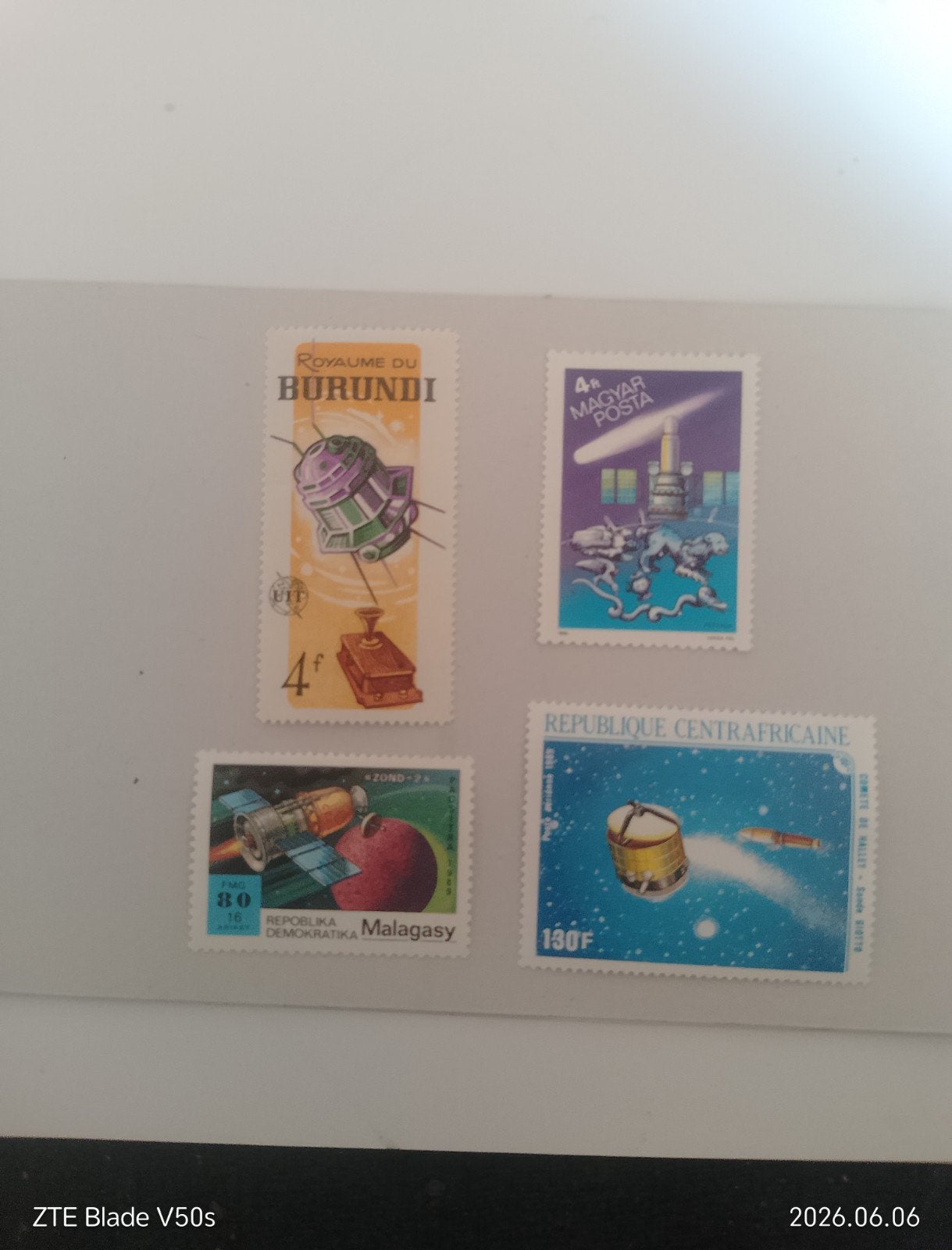 4 postzegels postfrisch ruimtevaart, Ophalen of Verzenden