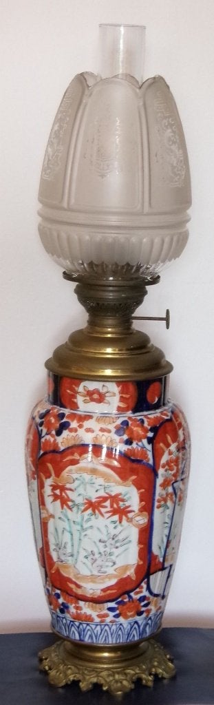 Japanse olielamp - Meiji periode (1868-1912), Antiquités & Art, Antiquités | Vases, Enlèvement