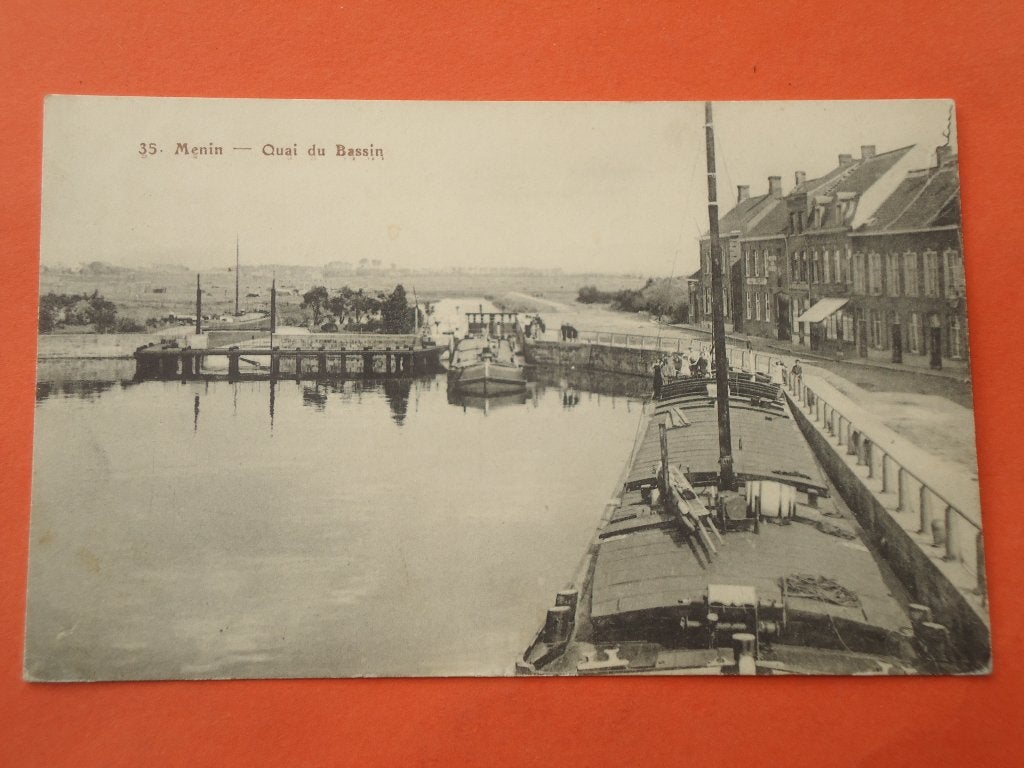 Menen - Menin Quai du Bassin, Enlèvement ou Envoi, Avant 1920, Affranchie, Flandre Occidentale