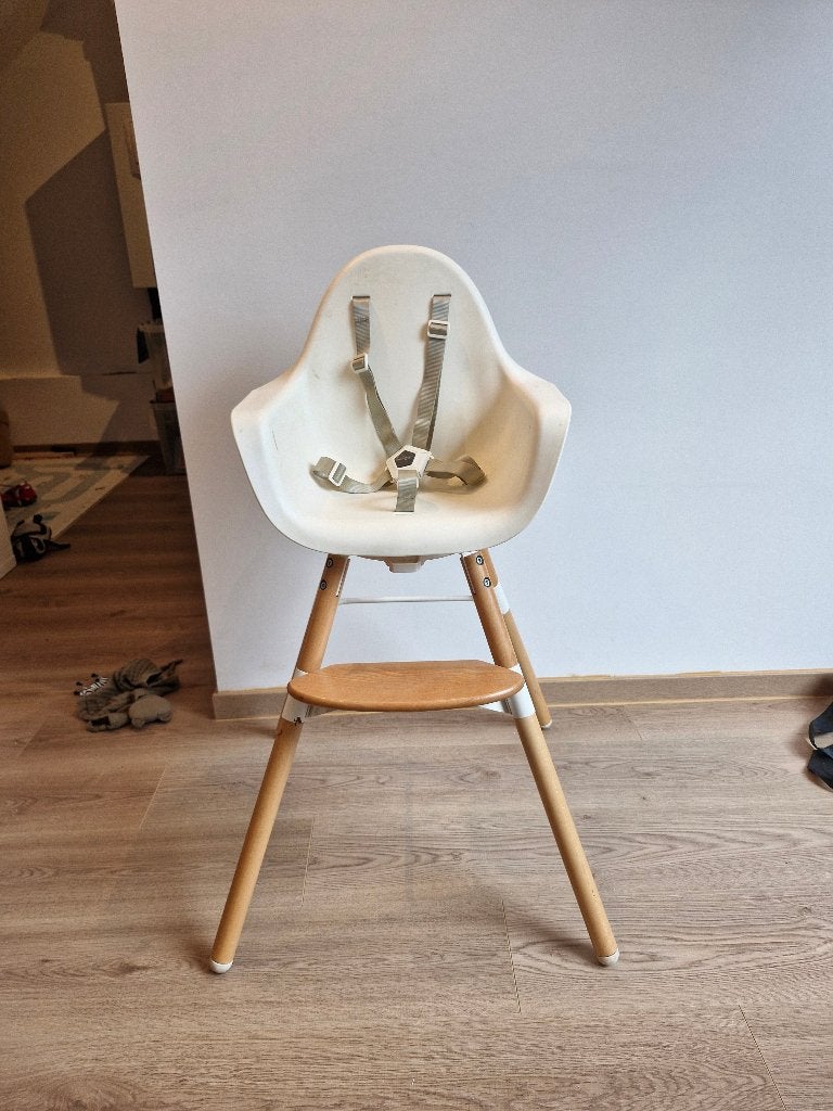 Eetstoel Childhome met 4 accessoires, Ophalen, Gebruikt, Meegroeistoel, Afneembaar eetblad