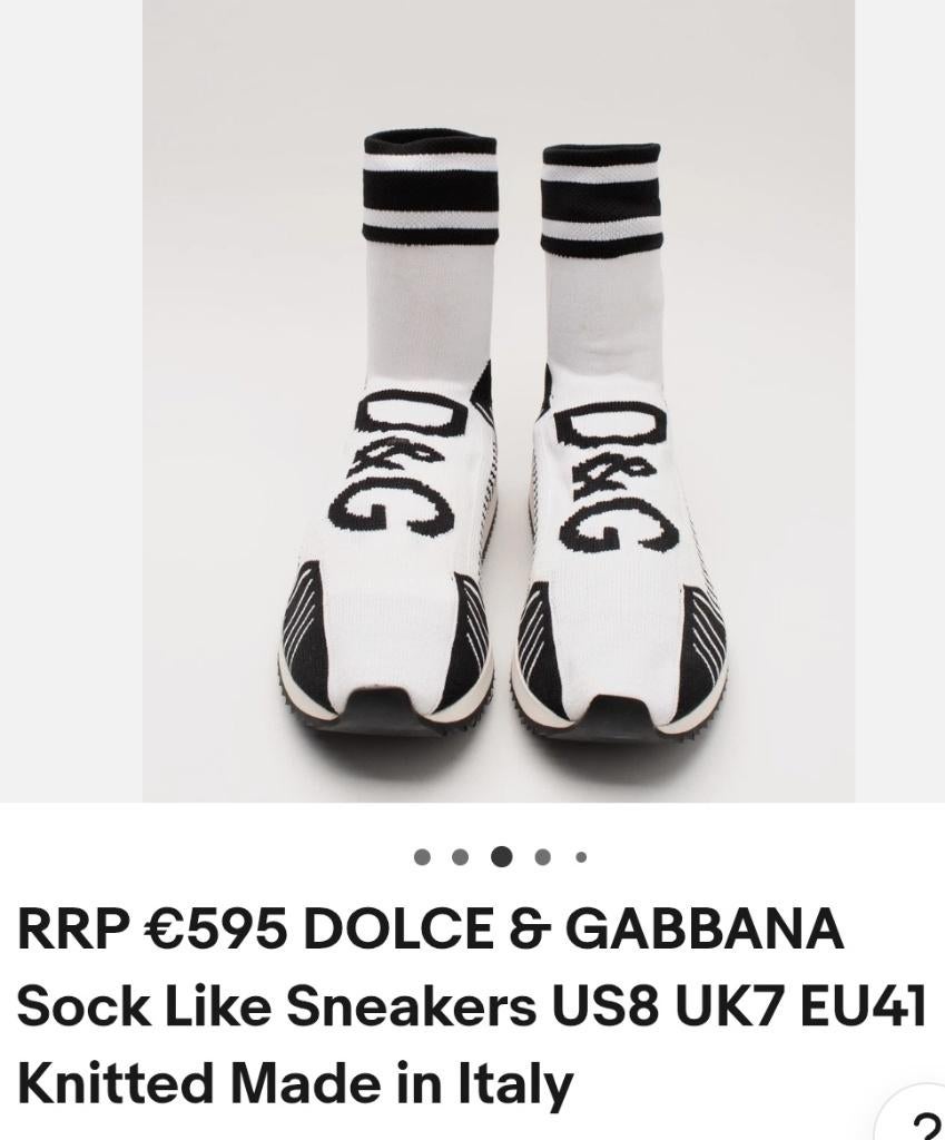 BASKET SNEAKERS DOLCE & GABBANA 41 BLANCHE NEUVE, Neuf, Autres marques, Enlèvement ou Envoi, Chaussures de course à pied