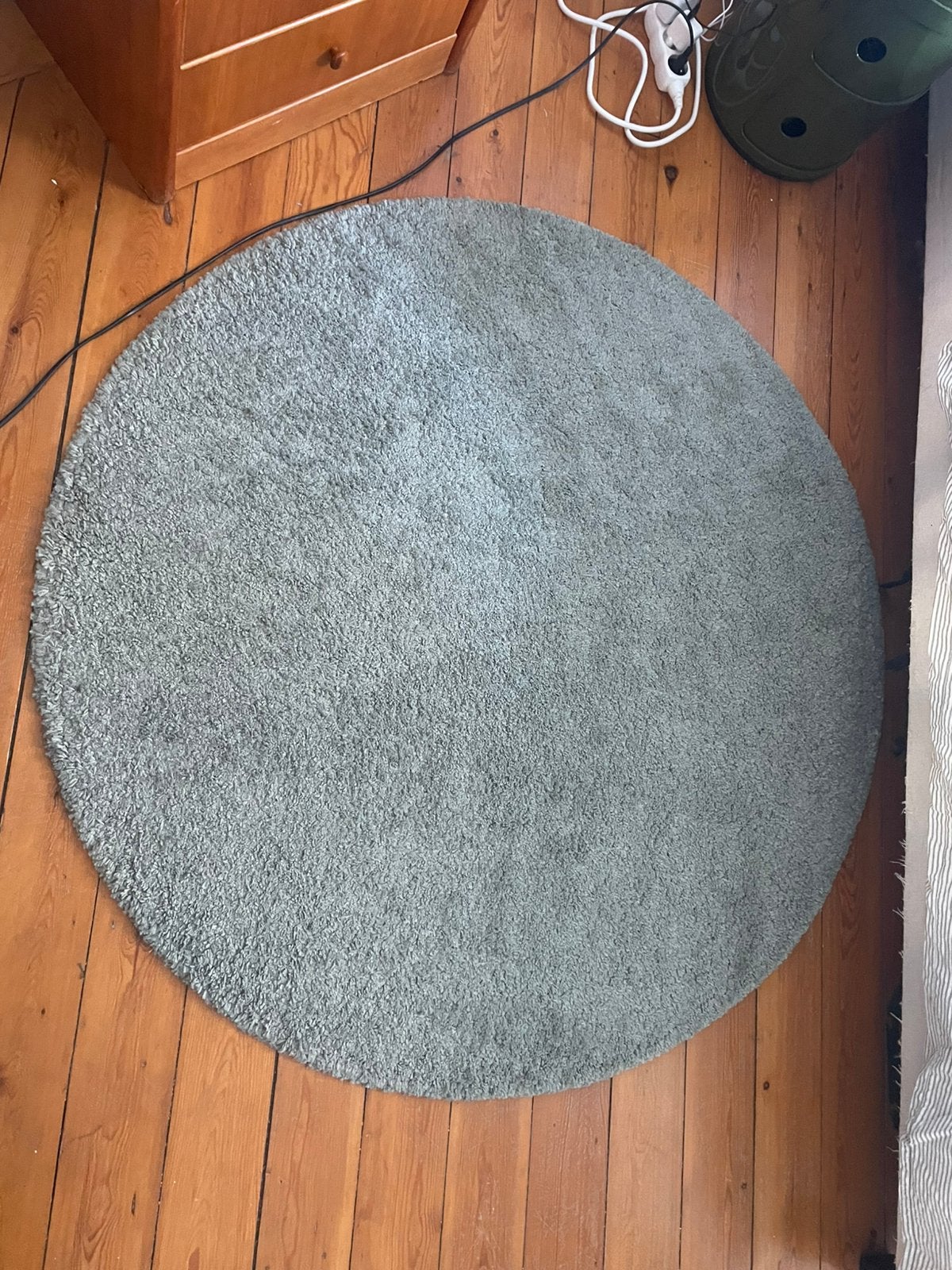 Tapis ikea bleu-gris, Maison & Meubles, Enlèvement, Utilisé, Bleu