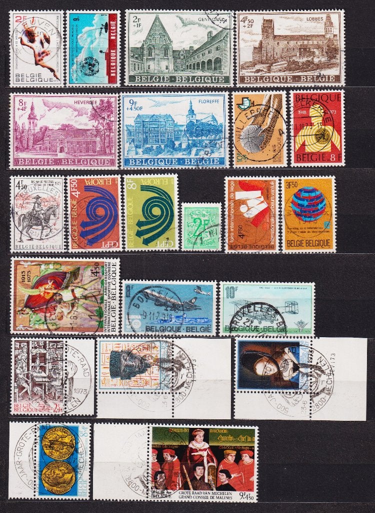 Belgique 1973 année complète oblitéré, Timbres & Monnaies, Timbres | Europe | Belgique, Envoi, Affranchi, Oblitéré