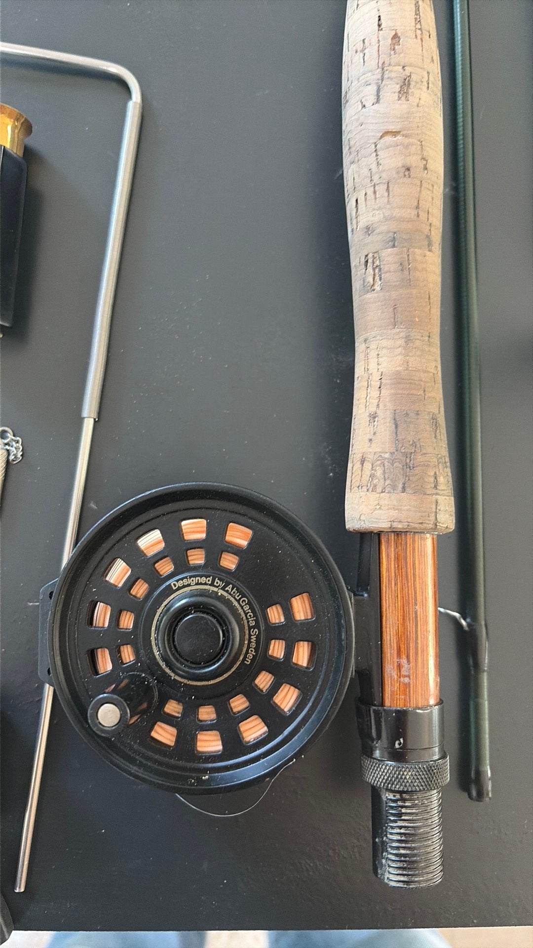 Kit de pêche à la mouche avec canne, moulinet et ficelle, Enlèvement, Utilisé, Ensemble complet