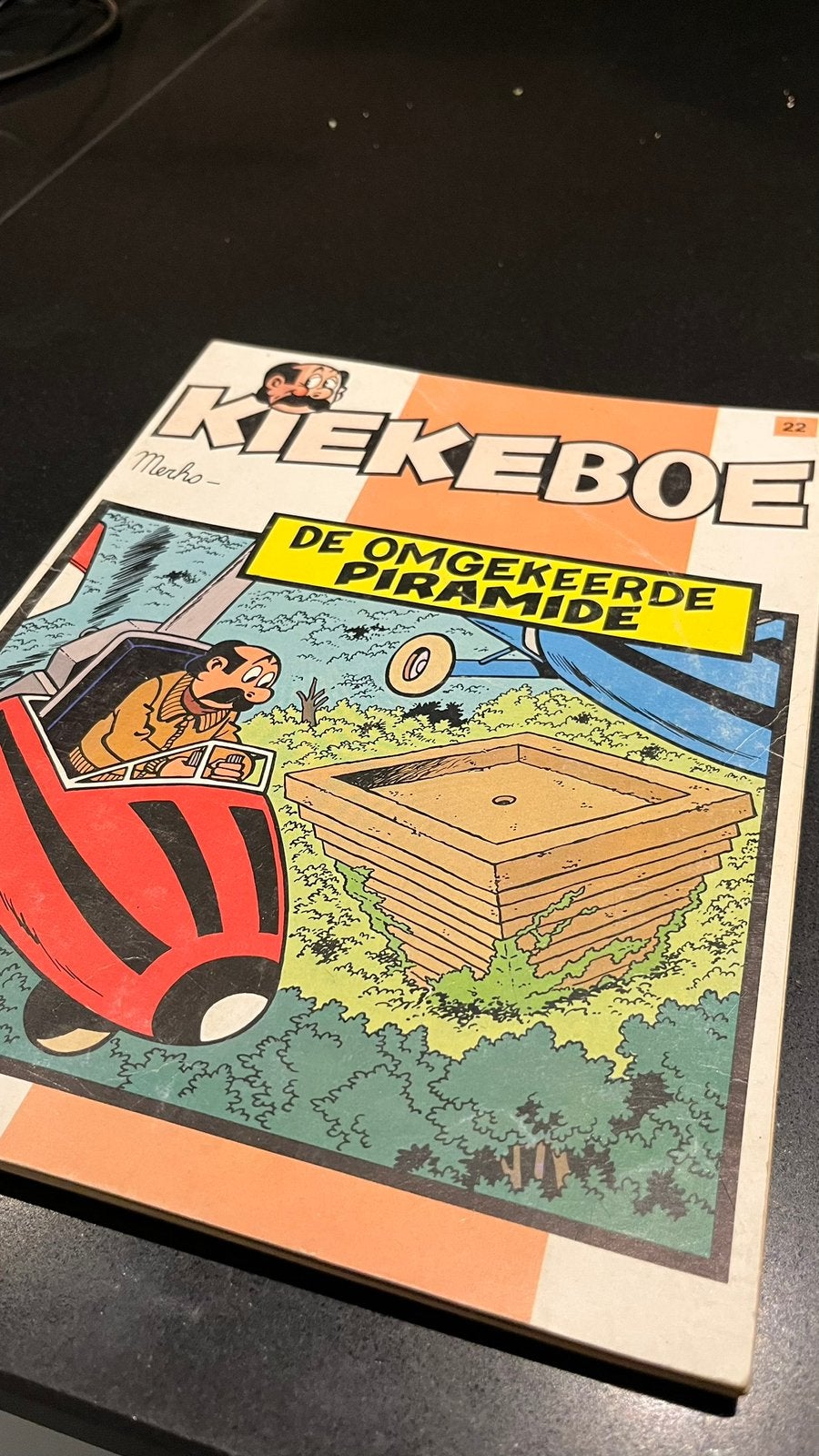 De omgekeerde piramide (kiekeboe), Une BD, Envoi, Utilisé