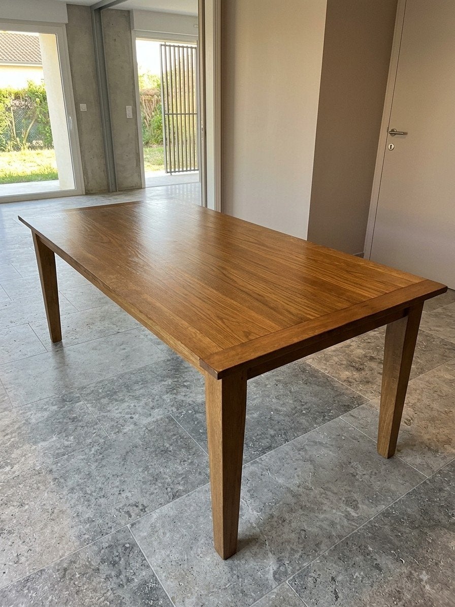 Massief Houten Eettafel (190x90x80), Huis en Inrichting, Tafels | Eettafels, Ophalen