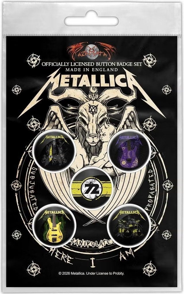 Metallica - If Darkness Had a Son - Button 5-pack off merch, Ophalen of Verzenden, Nieuw, Kleding