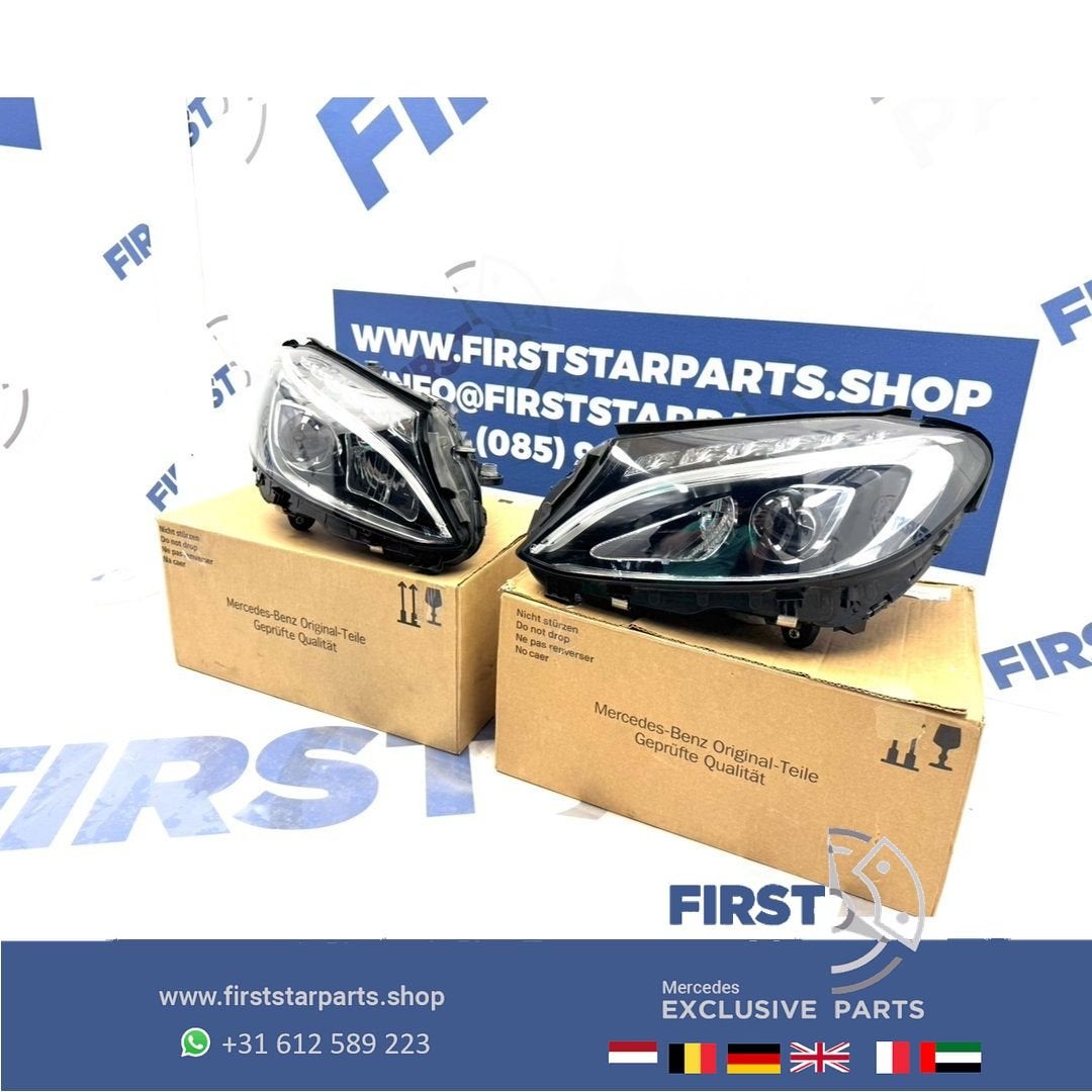 W205 LED HIGH PERFORMANCE Koplamp SET Mercedes C Klasse ORIG, Utilisé, -, -, Enlèvement ou Envoi
