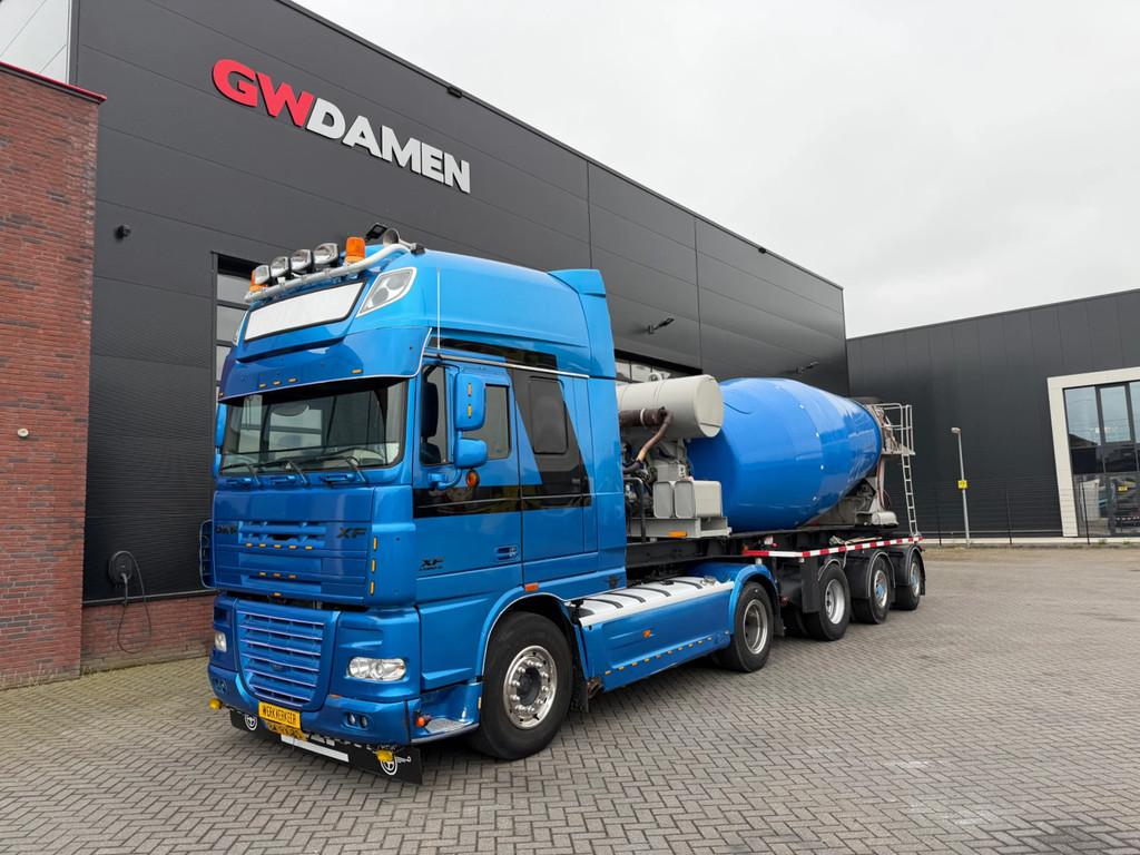 DAF XF 105 460 + Mixeroplegger 14 M3 met Motor, Autos, Camions, Cruise Control, Euro 5, Achat, Diesel