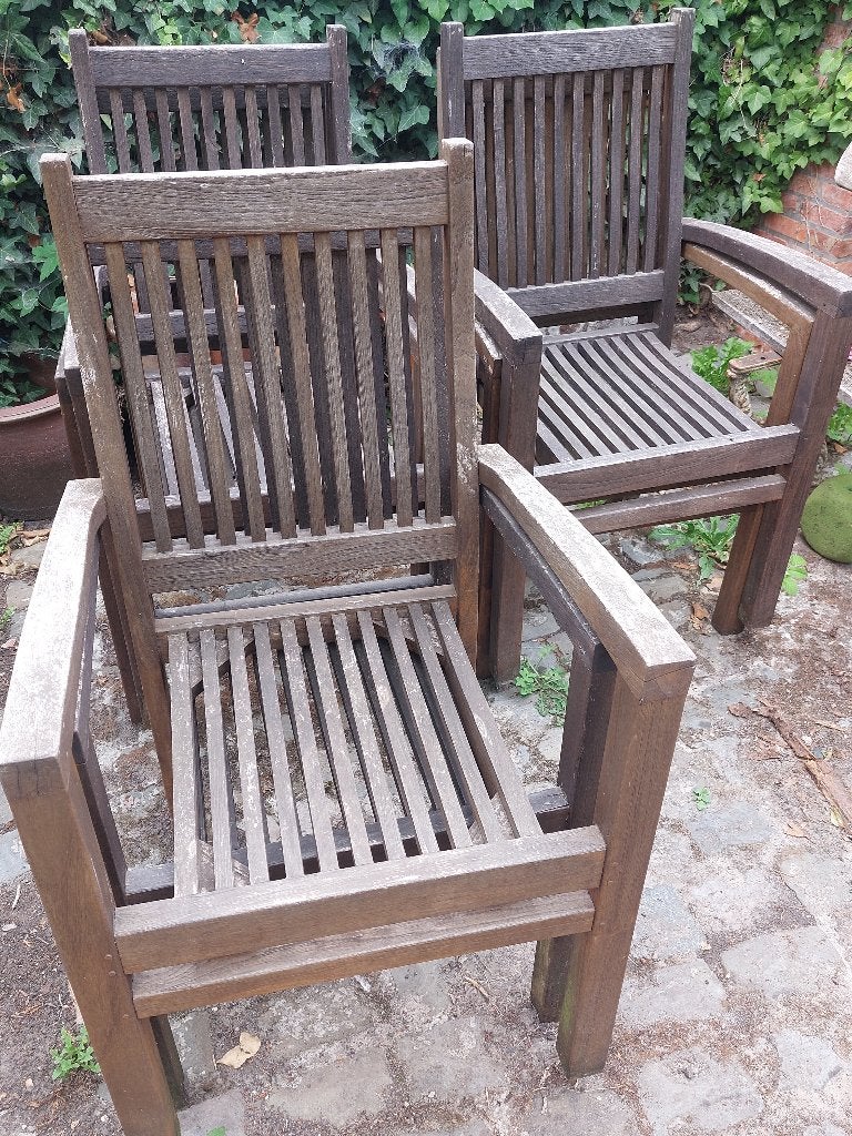 Teak tuinstoelen merk Princess (6 stuks), Tuin en Terras, Tuinstoelen, Ophalen, Gebruikt, Teakhout