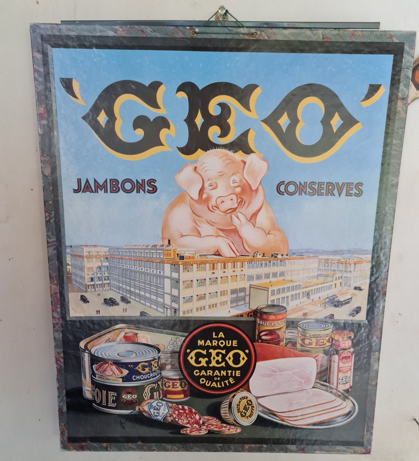 Kartonnen bord GEO, Enlèvement, Utilisé, Panneau publicitaire