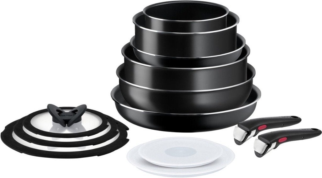 Tefal Ingenio uitgebreide pannenset  (15 delen – 120 €, Antiaanbaklaag, Aluminium, Pannenset, Ophalen of Verzenden