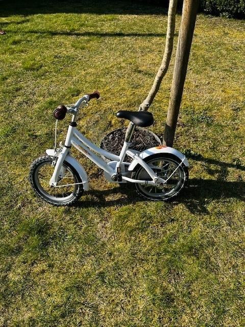 witte kinderfiets van Volare 14 inch, Fietsen en Brommers, Fietsen | Kinderfietsjes, Gebruikt, Minder dan 16 inch, Zijwieltjes