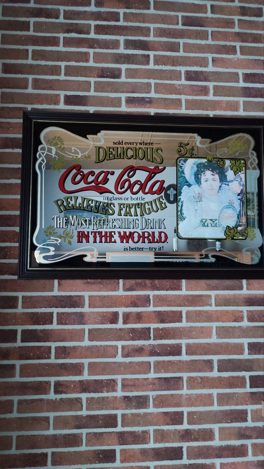 Grote Coca Cola spiegel 90 cm x 60 cm, Verzamelen, Ophalen