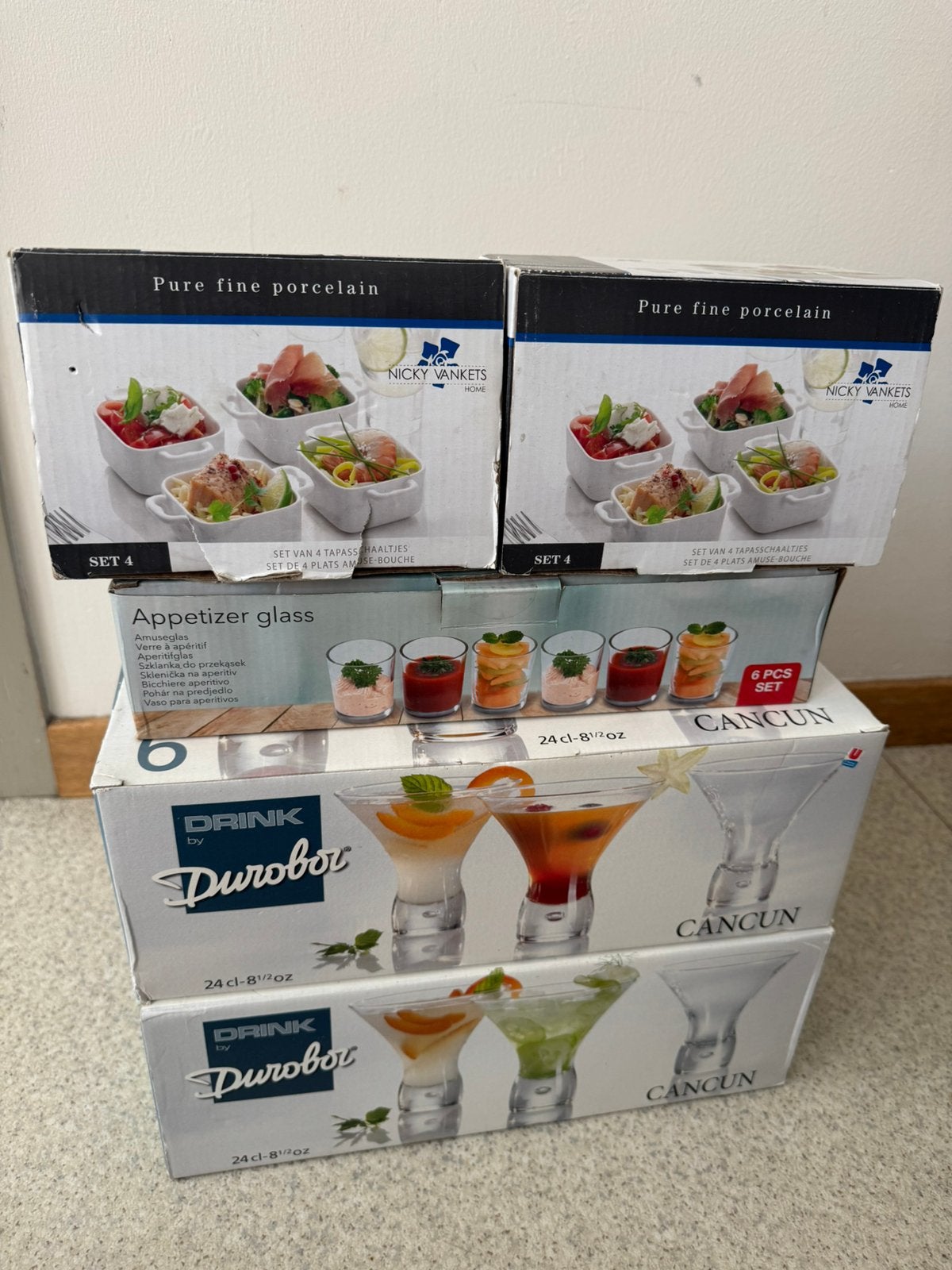 Nieuwe serviesset voor aperitief, Huis en Inrichting, Ophalen, Zo goed als nieuw, Porselein
