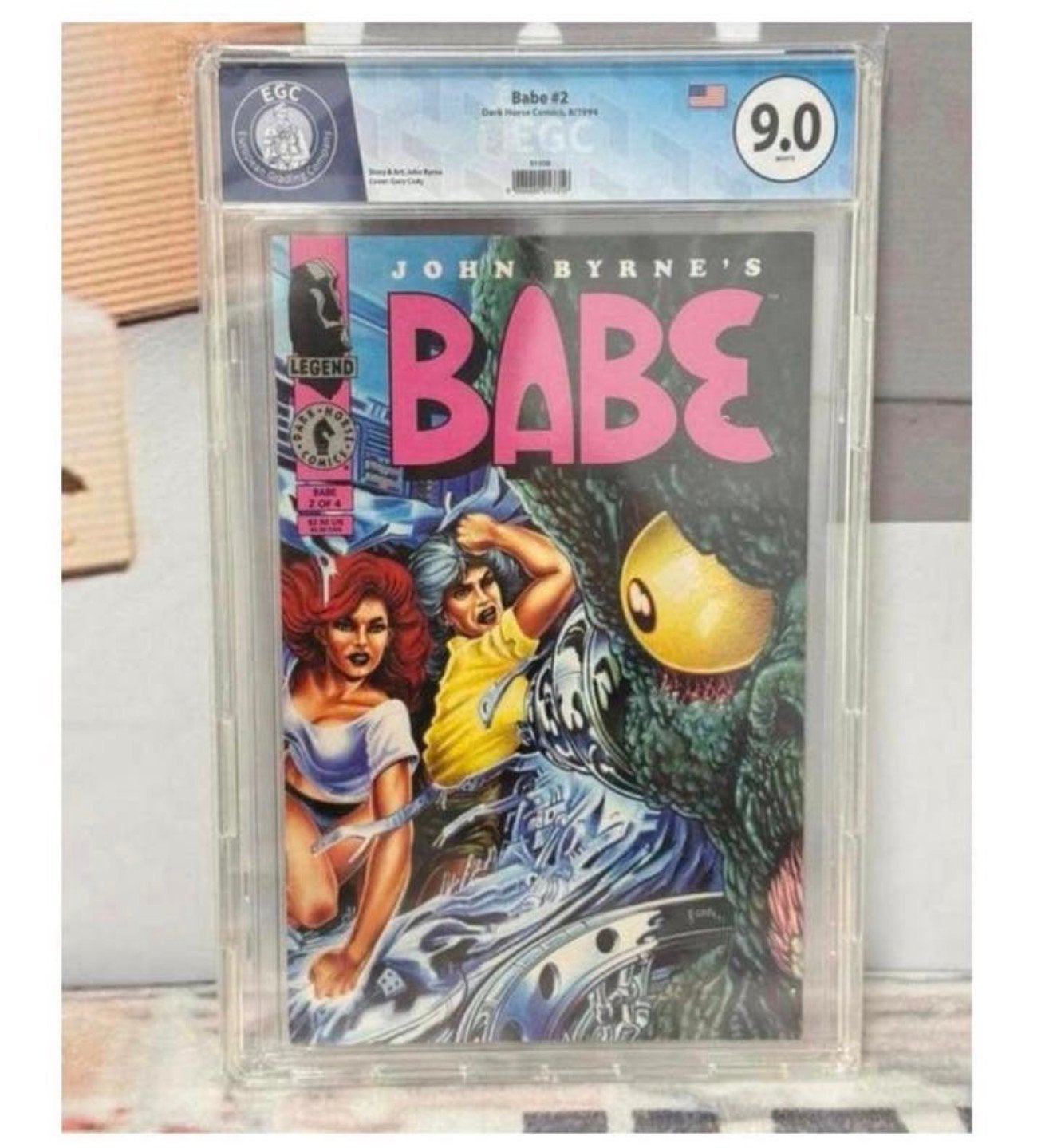Babe #2 8-1994 Grade 9.0 EGC dark horse Comics comic graded, Boeken, Eén comic, Ophalen of Verzenden, Zo goed als nieuw, Amerika