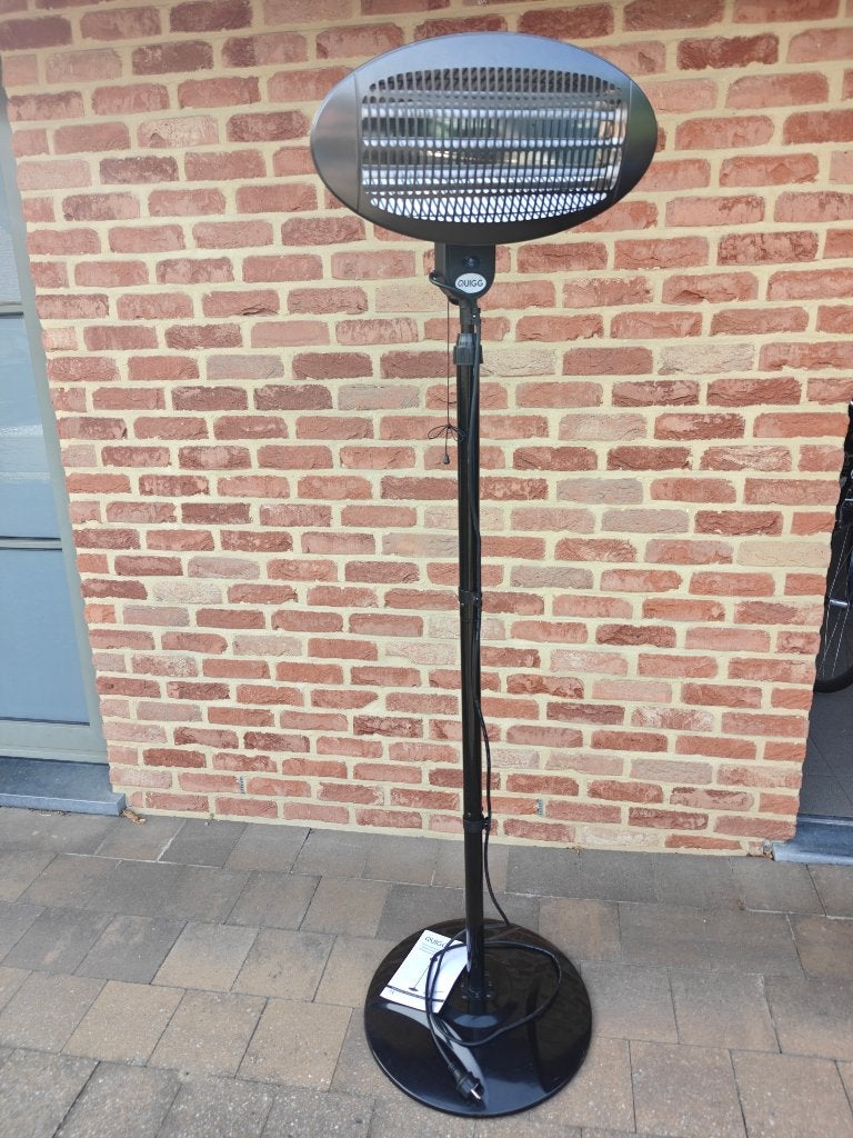 Quigg Staande Terrasverwarmer 2000W infrarood, Électrique, Sol, Comme neuf, Enlèvement
