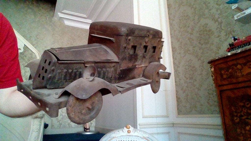 Ancien véhicule des indes année 20 en tôle, Enlèvement