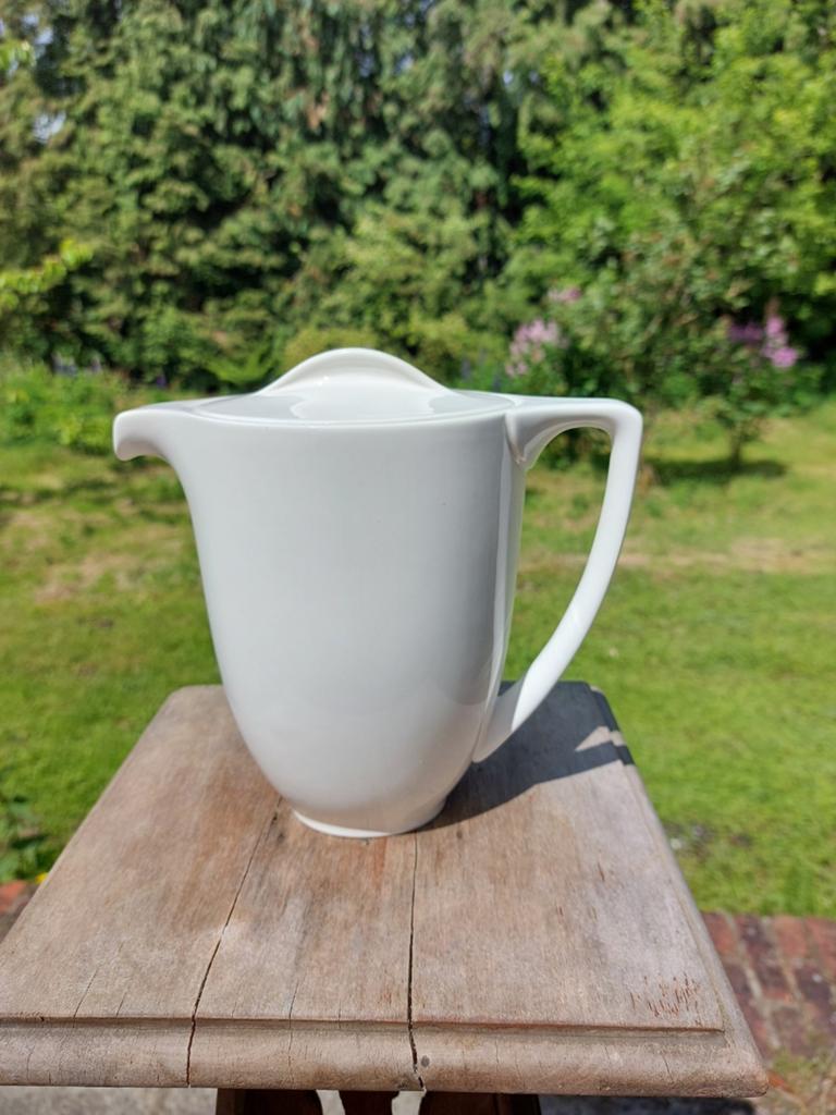 théière/porcelaine blanche/Richard Ginori/Italie, Enlèvement ou Envoi, Blanc