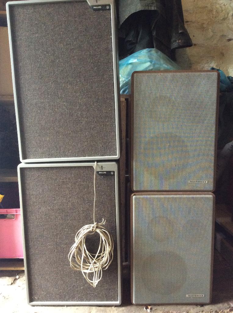 Enceintes Philips + Telefunken A DONNER - A REPARER, Ophalen, Niet werkend, Overige typen, Philips