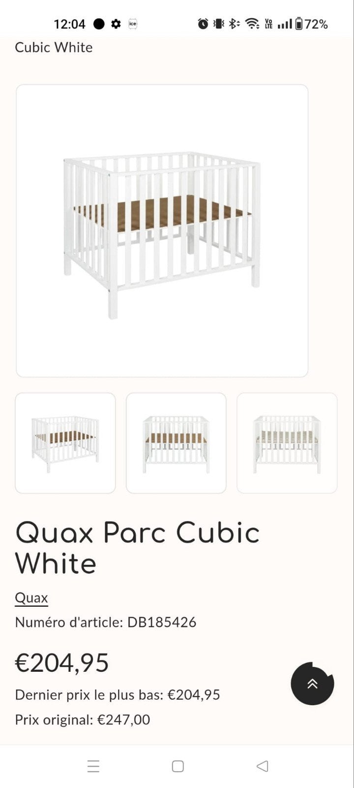 Parc Quax, Kinderen en Baby's, Babywiegjes en Ledikanten, Ophalen, Gebruikt, Overige typen