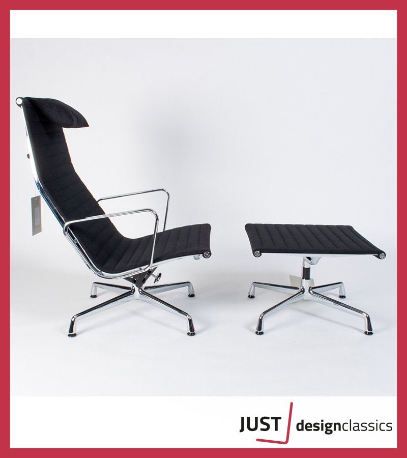 Vitra Eames ea124 & ea125 Zwart Hopsak Chroom NIEUW, Huis en Inrichting, Fauteuils, Ophalen