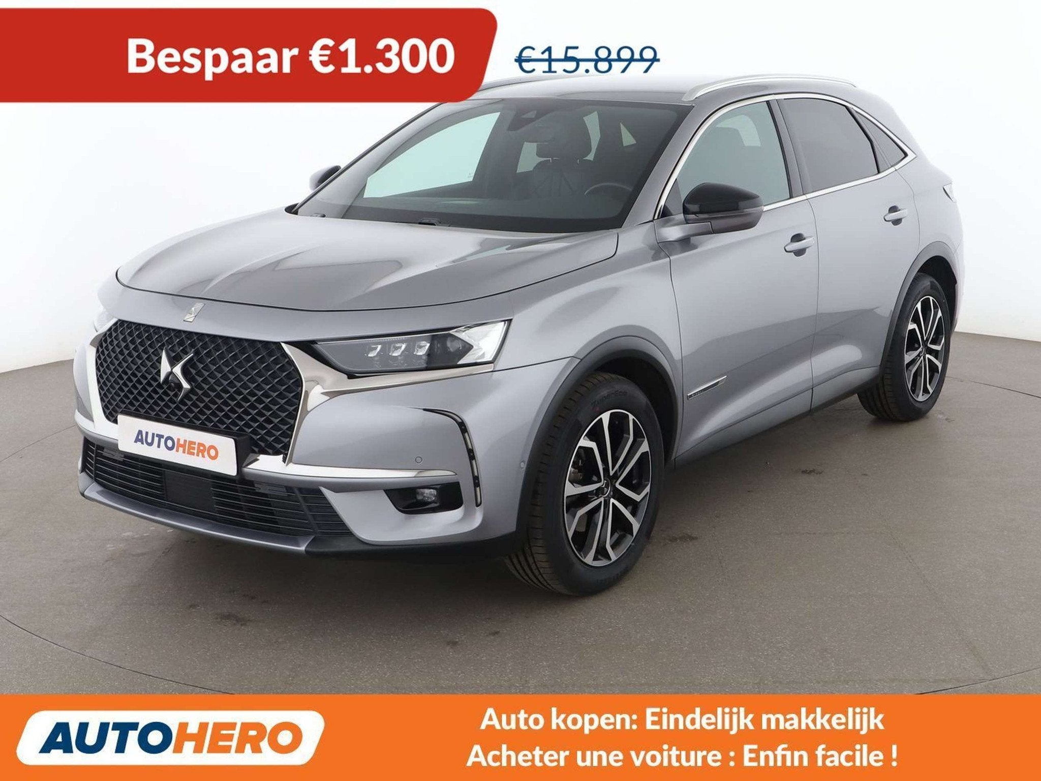 DS Automobiles DS 7 Crossback 1.6 PureTech So Chic, Autos, DS, Cuir, Argent ou Gris, Euro 6, Noir