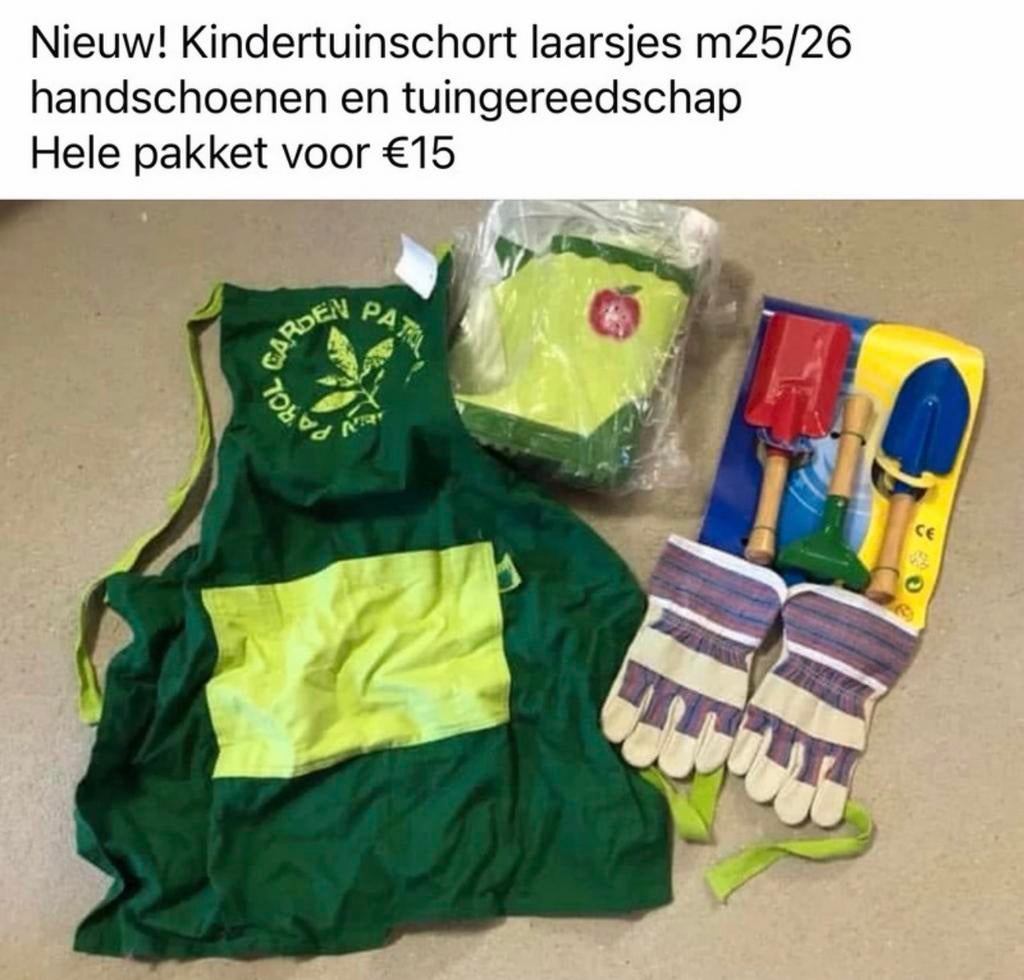 Nieuw! Tuinsetje met laarsjes maat 25/26, Ophalen of Verzenden, Nieuw