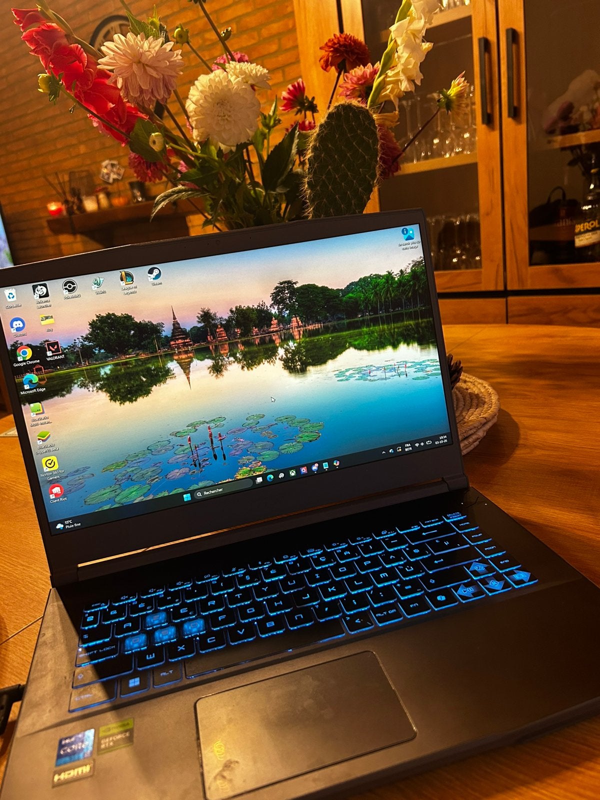 MSI Thin 15 Gaming – i7 / RTX 3050 / 16 Go / 512 Go, Informatique & Logiciels, Comme neuf, Enlèvement, Gaming, SSD