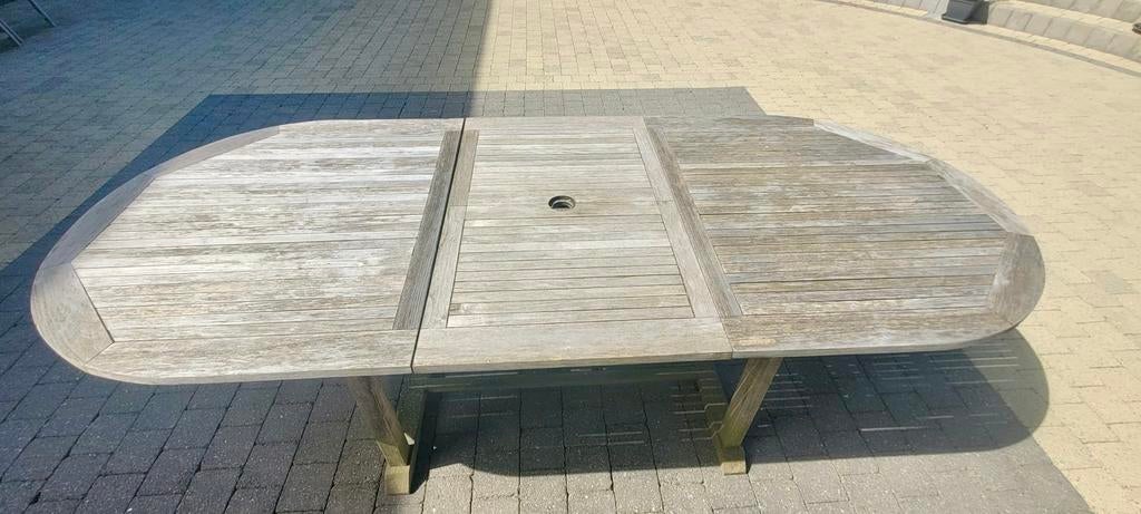 Tuintafel / uitschuifbaar, Tuin en Terras, Ophalen, Gebruikt, Hout