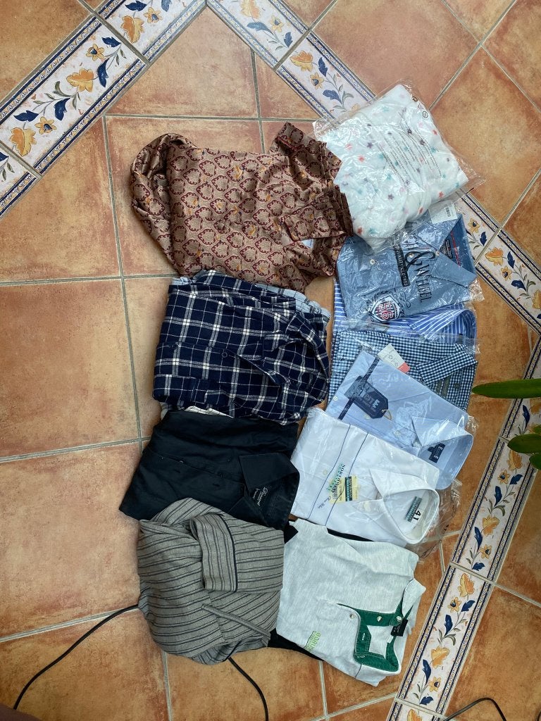 Set hemden (nieuw, ingepakt) e.a., Kleding | Heren, Overhemden, Ophalen, Nieuw, Halswijdte 41/42 (L)