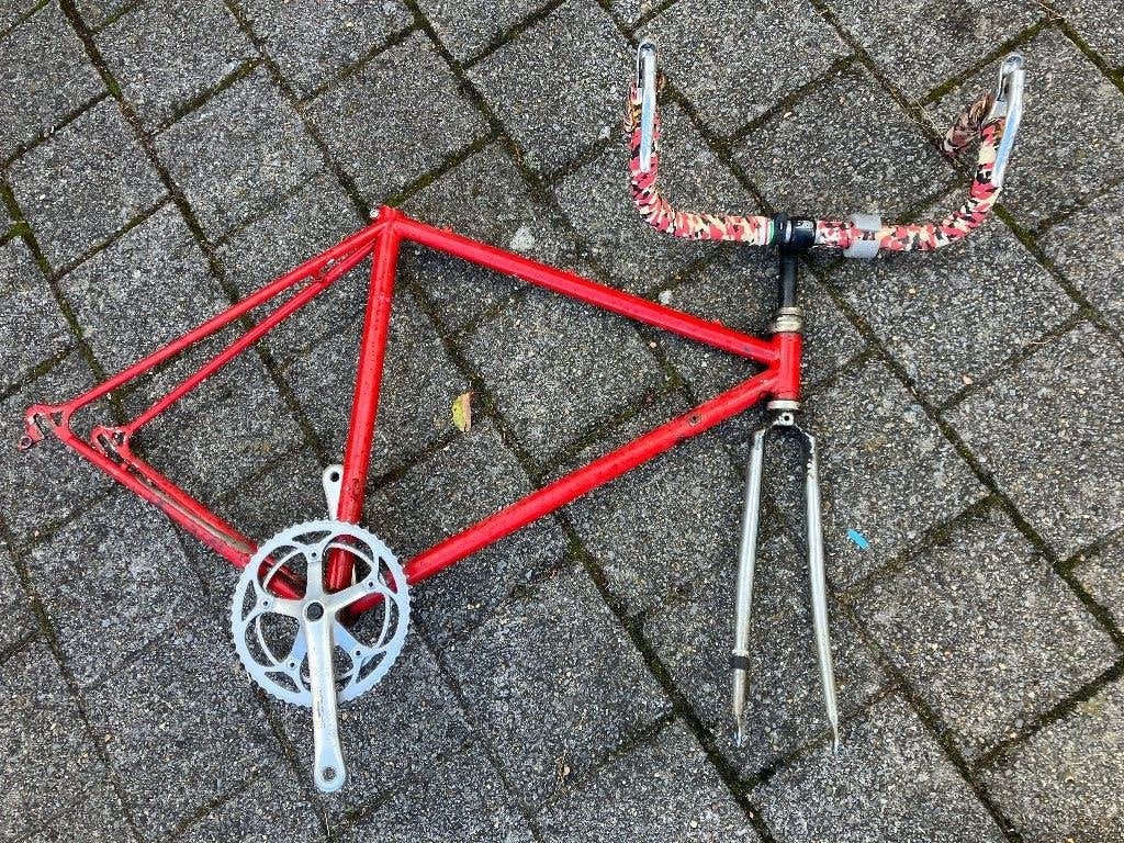 Cadre vintage avec volant, Vélos & Vélomoteurs, Acier, Utilisé, Oldtimerfiets, Enlèvement