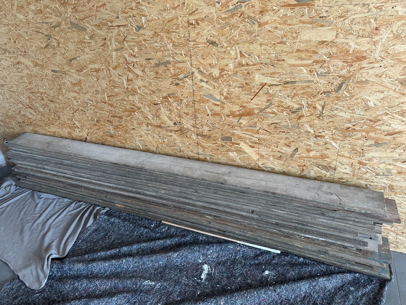 Steigerhout planken, Ophalen, Zo goed als nieuw, Steigerhout