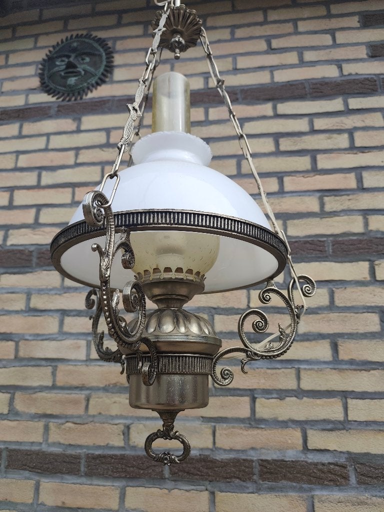 luchter, Huis en Inrichting, Lampen | Kroonluchters, Ophalen, Gebruikt, Glas, E27 (groot)